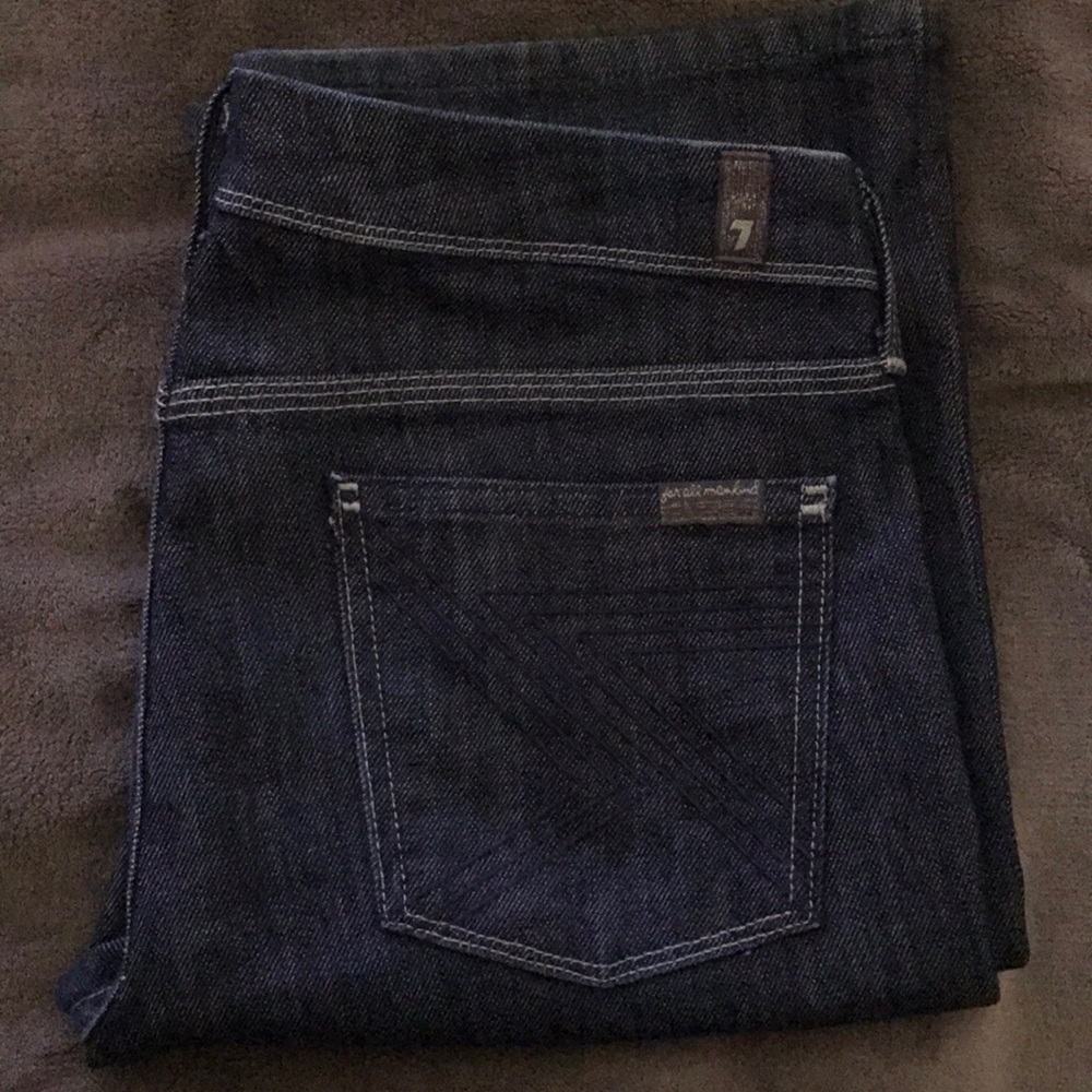 Dark washed “7 for all mankind” denim jeans!